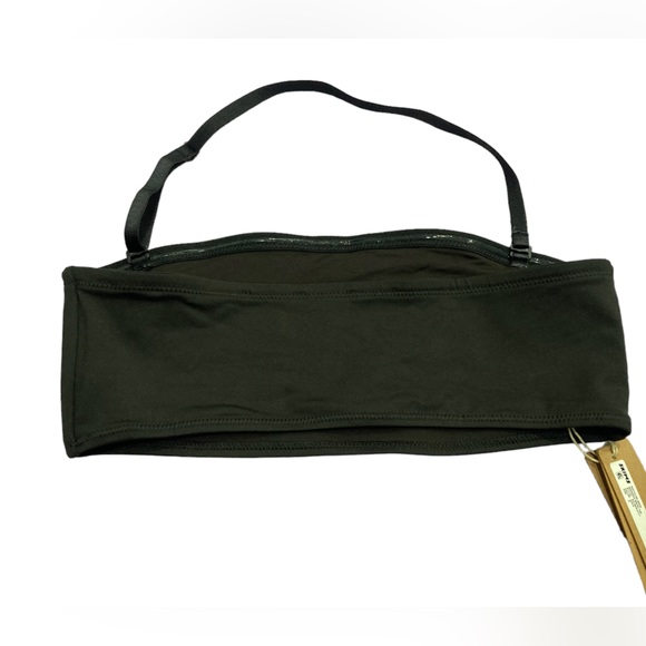 Skims SIGNATURE SWIM BANDEAU BIKINI TOP with strap, NWT, size XS, Small, Black - Picture 4 of 8